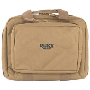 Rukx Gear ATICTDPCT Double Pistol Tan 600D Polyester Holds 2 Handguns
