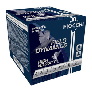 Fiocchi High Velocity Hunting Loads 410 ga. 3 in. 11/16 oz. 6 Shot 25 rd.