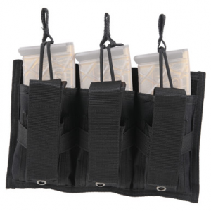Bulldog BDT62 Tri-Double Mag Pouch MOLLE Black Belt Loop Compatible w/ 30-Round Compatible w/ High Capacity