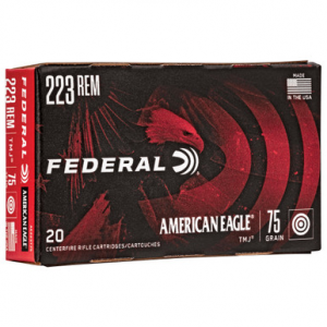 Federal American Eagle 223 Remington Total Metal Jacket 75 Grain 20 Rounds
