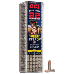 CCI Stangers Rimfire Ammo 22 Long Rifle Copper Plated Hollow Point 32 Grain 100 Rounds