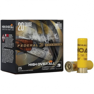 FEDERAL Premium High Overall 20 Gauge 7.5 Shot 7/8 Ounce 25 Rounds