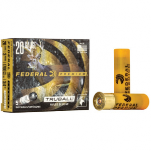 FEDERAL Premium Vital-shok 20 Gauge Truball Hp Slug 3/4 Grain 5 Rounds