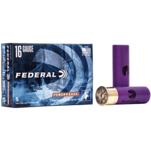 FEDERAL Power-shok 16 Gauge Slug 4/5 Grain 5 Rounds
