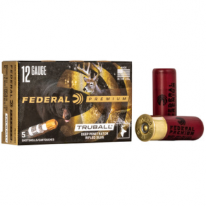FEDERAL Premium Vital-shok 12 Gauge Truball Deep Penetrator Slug 1 Ounce 5 Rounds