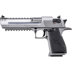 Magnum Research DE429SRMB Desert Eagle Mark XIX 429 DE 6" with Muzzle Brake 7+1 Matte Stainless Steel Frame 7 Slide Black Rubber Grip