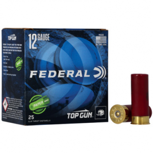 Federal Top Gun 12 Gauge Paper Wad Shotgun Ammo 1 1/8 Ounce 8 Shot 25 Rounds