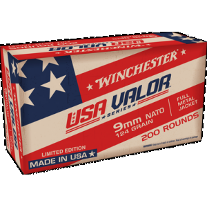 Winchester USA Pistol Ammo 9mm Luger Full Metal Jacket 124 Grain 150 Rounds