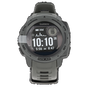 Garmin 0100229310 Instinct Fitness Tracker Graphite 45mm Solar Compatible With iPhone/Android Bluetooth/ANT+ GPS Yes