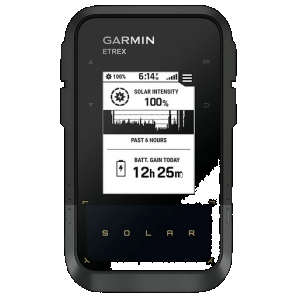 Garmin 0100278200 eTrex Solar GPS/Smart Features, 28MB Memory Black 2.20" Transflective/Monochrome Display, Compatible w/Garmin Explore App