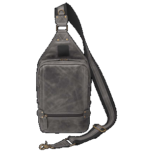 Gun Tote'n Mamas/Kingport GTMCZY108GREY Sling Backpack Gray Leather Includes Standard Holster