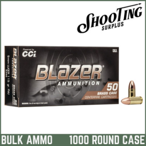 *FREE SHIPPING* CCI Blazer Brass Pistol Ammo 9mm Luger 115 gr. FMJ - CASE 1000 Rounds