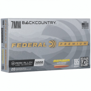 Federal P7BCEH1 BackCountry 7mm BC 195gr 20 Per Box/10 Case