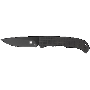 CobraTec Knives CTWOLVERINEGRN Wolverine 3.13" OTF Drop Point Plain Black TiCN D2 Steel Blade, 4.25" Black Textured G10 Handle
