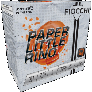 Fiocchi 12FPTX8 Paper Little Rino Extrema 12Gauge 2.75" 1oz 8Shot 25 Rounds