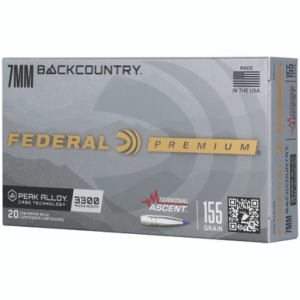 FEDERAL P7bcta1 Backcountry 7mm Bc 155gr 20 Per Box/10 Case