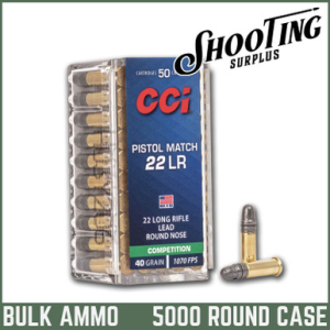 CCI Pistol Match 22 Long Rifle Lead Round Nose 40 Grain - CASE 5000 Rounds