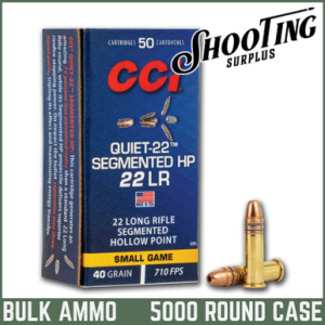 CCI Quiet-22 Rimfire Ammo 22 Long Rifle Segmented Hollow Point 40 Grain - CASE 5000 Rounds