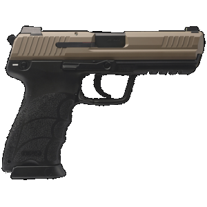 HK 81001208 HK45 V1 45 ACP 10+1 4.46" Black Polygonal Rifled Barrel, Flat Dark Earth Cerakote Serrated Steel Slide, Flat Dark Earth Polymer Frame w/Picatinny Rail, Ambidextrous