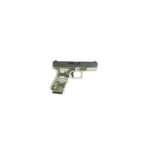 Glock 19 Gen 4 "American Made-Farm" Compact Handgun 9mm Luger 15rd Magazines(2) Nickel Finish 4" Barrel