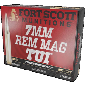 Fort Scott Munitions 7MMMAG-150-SCV2 Tumble Upon Impact (TUI) 7mm 150gr Solid Copper Spun 20 Per Box/10 Case