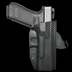 Rounded Gear GLK172231CFRHOWBPDL Paddle Holster OWB Black Carbon Fiber Kydex Fits Glock 17 Right Hand