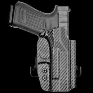 Rounded Gear GLK192332CFRHOWBPDL Paddle Holster OWB Black Carbon Fiber Kydex Fits Glock 19 Right Hand