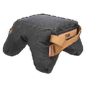 Birchwood Casey BC-BAG-SSEH Steady-Shot Echo Bag Heavyweight Prefilled Black Wax Canvas Front and Rear Bag