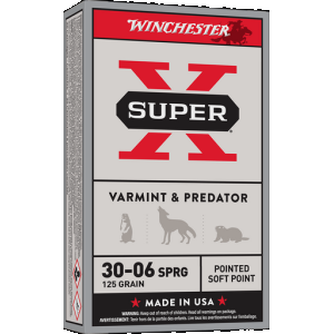 Winchester Ammo X30062 Super X 30-06Springfield 125gr Pointed Soft Point 20 Rounds