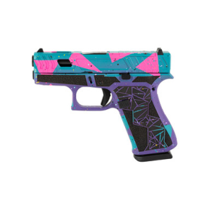 Glock G43X 9mm Luger 3.41in 10rd Cerakote Purple Cyan Pink