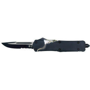 Templar Knife Gen II Saddle Blanket Slim 3.43" OTF Tanto Plain Black Oxide Stonewashed 440C SS Blade, 5.05" Red Aluminum Handle, Glass Breaker