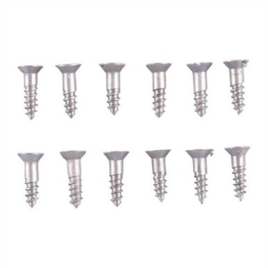 3X3/8'' STEEL FLAT HEAD WOOD SCREWS BLUED 12 PACK