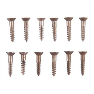 Brownells 3 x 1/2in Steel Flat Head Wood Screws (Blued) 12-Pack