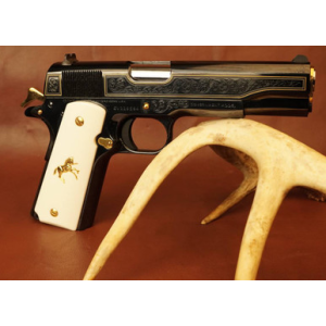 Colt Government Model 1911 45 ACP 5in 7-Round Polished Gold Engraved