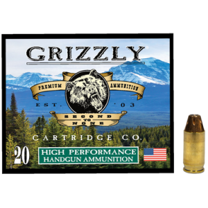 Grizzly Ammo GC380A2 380ACP 90gr Jacketed Hollow Point 20 Per Box/10 Case