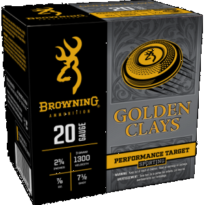 Browning Ammo BGC207 Golden Clays 20Gauge 2.75" 7/8oz 7.5Shot 25 Per Box/10 Case