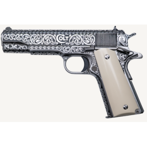 COLT GOVERNMENT 1911 SILVERADO 45ACP PISTOL FULL ENGRAVED/IVORY GRIP 7RD MAGAZINE 1-300 UNITS - Custom & Collectible Firearms