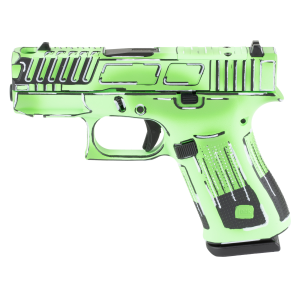 Glock 43X Comp 9mm Luger 3.41 inch Barrel 10 Rounds Anime Green Cerakote