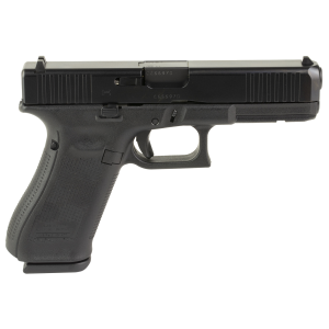 Glock PV1750201 G17 V Standard Frame 9mm Luger 10+1 4.49" Black GMB Barrel, Black nDLC Steel Serrated Slide, Black Polymer Frame w/Accessory Rail, Textured Polymer Grip, Ambidextrous