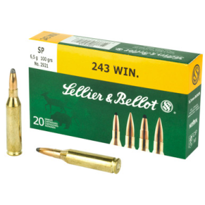 Sellier & Bellot Rifle .243 Winchester Soft Point 100 Grain 20 Rounds