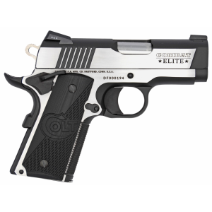Colt Combat Elite Defender 9mm 3in 8rd Two-Tone Stainless Silver Gray G10