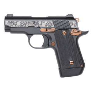 Custom & Collectable Firearms Kimber Micro 9 Sylva 9mm Floral Engraved Gold Accent Pistol - $869.69 at Shooting Surplus