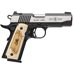Browning 1911-380 380 ACP 3.6 Inch Barrel 10 Rounds Stainless Frame Wood Grips