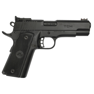 Rock Island 56878 TCM Standard Armorlube MS Mid-Size 22 TCM 17+1 4.20" Black PECVD Coating Steel Ramped w/Crowning Barrel, Black PECVD Coating Serrated Slide & Frame w/Beavertail Black Polymer Grips