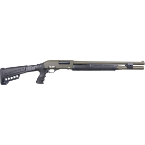 Gforce Arms Gforce Arms GF2P12 GF2P 12 Gauge Pump 3" Chamber 7+1 20" Fixed Cylinder Bore, OD Green Barrel/Rec, Black Furniture, 5rd Shell Carrier Stock, Rubber Pistol Grip, Blade Sight, 3rd Shell Holder on Rec - $198.18 at Shooting Surplus