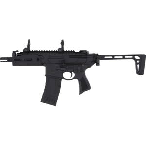 Sig Sauer Airguns AIR-RATTLER-BB MCX Rattler CO2 177 4.5mm Steel BB 30rd Semi-Automatic 300 FPS Velocity, 3rd Burst Mode, M-Lok Handguard, Flip-Up Sights, Folding Minimalist Stock