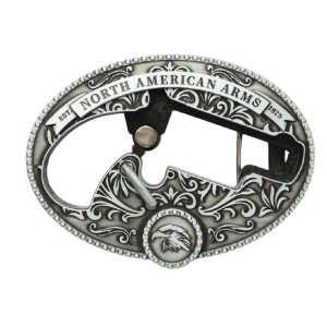 North American Arms North American Arms Magnum Ornate Oval Belt Buckle Holster Stainless - $100.43 at Shooting Surplus