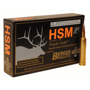 Hsm HSM Trophy Gold 300 Remington Ultra Magnum Berger Vld 185 Grain 20 Rounds - $87.95 at Shooting Surplus