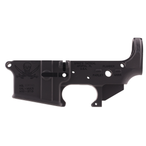 Spikes Spikes STLS016 Calico Jack Stripped Lower Receiver Multi-Caliber 7075-T6 Aluminum Black Anodized for AR-15 - $85.92 at Shooting Surplus