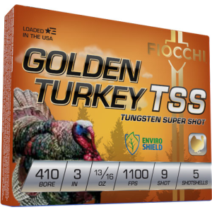 Fiocchi Golden Turkey TSS Shotgun Ammo 410 ga. 3 in. 13/16 oz. 9 Shot 5 rd.
